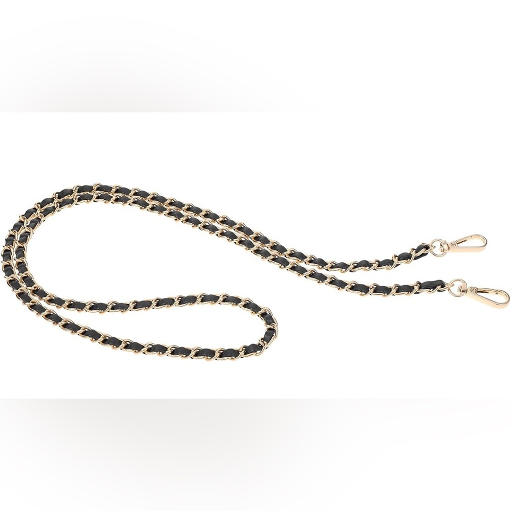 Black & Gold replacement chain for Crossbody wallet purse swivel hook NEW - Picture 10 of 12